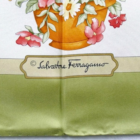 Salvatore Ferragamo Italian Silk Scarf 34.3” w/ Box 🎁 - Picture 9 of 16